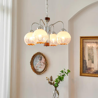 Ulliria Lustre Art Nordique Fleur En Noyer Et Verre