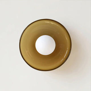 Solara Plafonnier Orange Anneau Ludique Sculptural