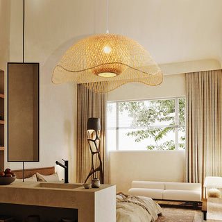 Ritta Tissu Osier Suspension Bambou Chambre à Manger Salle à Manger