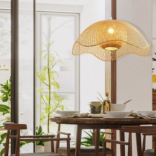 Ritta Tissu Osier Suspension Bambou Chambre à Manger Salle à Manger