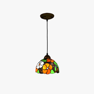 Tiffany Vintage Suspension Tachée Métal Verre Chambre À Coucher