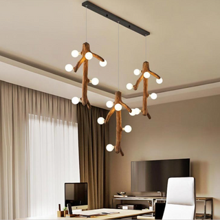 Epoch Nordique LED Lustre Bois Salon/Salle À Manger/Chambre À Coucher