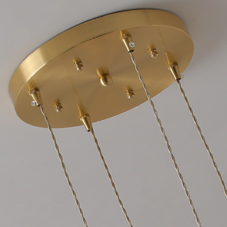 Valentina Moderne LED Lustre Or Métal Verre Salon/Chambre À Coucher