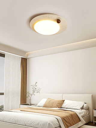 Orbia Lumière de Plafond Circulaire en Travertin