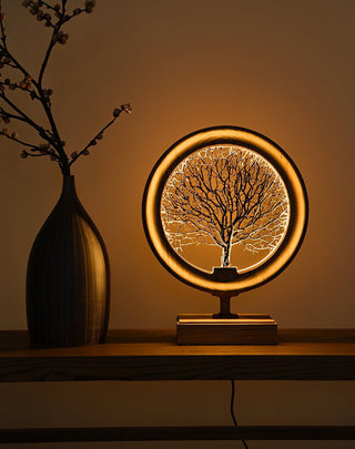 Stella Modern Wood Table Lamp-Neutral Decor