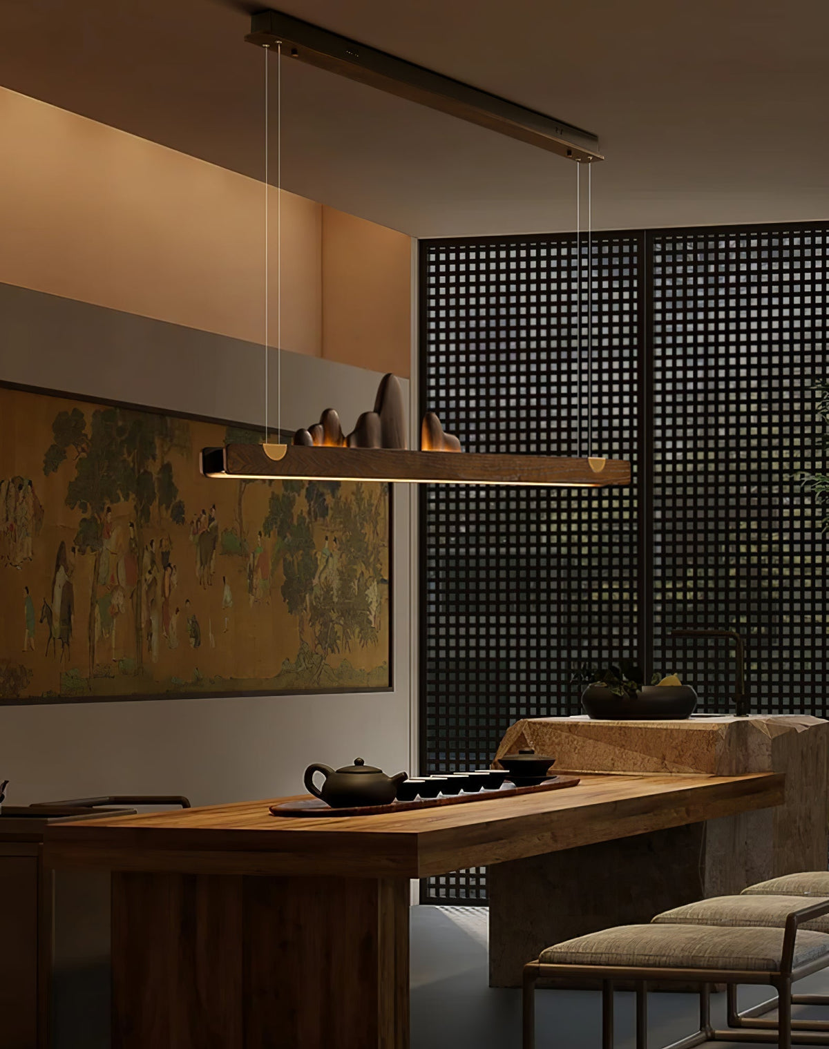 Torisa Suspension en bois Moderne