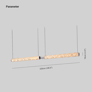 Arisha Suspension Linéaire Moderne, Metal/PET, Blanc, Salon