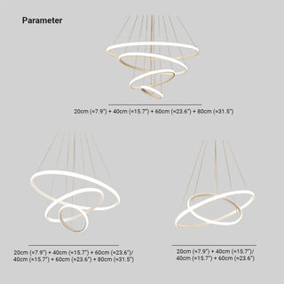 Sorinex Suspension Anneau Moderne Noir/Blanc/Doré. Salon-Luire