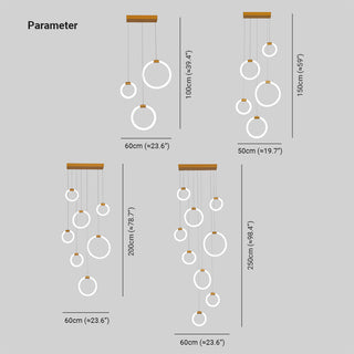 Valentina Luminaires Suspension LED Anneau Simple, Métal, Or, Salon
