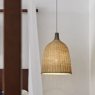 Ritta Suspension Bois Rotin Moderne Salle à Manger/Chambre