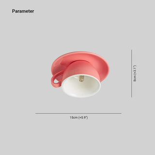Kevelor Moderne Tasses à Café Céramique Plafonnier Bleu/Rose/Jaune-Luire