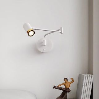 Arisha Applique Murale Cylindrique Nordique, Métal, Noir/Blanc