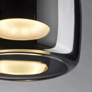 June Suspension Luminaire Design Verre Gris Fumé