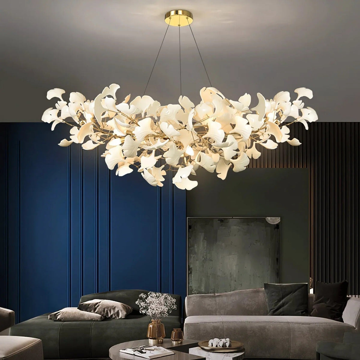 Metr Lustre de Luxe en Céramique pour Salon en Forme d’Arc en U