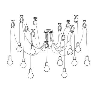 Lustra Lustre Industrial Spider Bulb Hanging-Luire