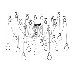 Lustra Lustre Industrial Spider Bulb Hanging-Luire