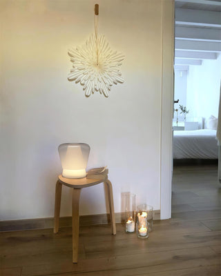 Aurnoril Lampe de Table en Verre Fumé