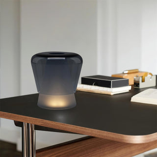 Aurnoril Lampe de Table en Verre Fumé
