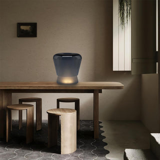 Aurnoril Lampe de Table en Verre Fumé