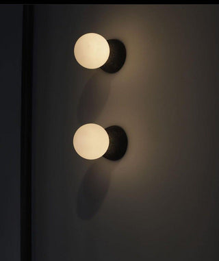 Lustra Applique Murale Béton Verre Opale