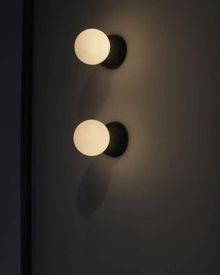 Lustra Applique Murale Béton Verre Opale