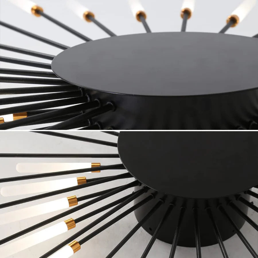 Zenonor Plafonnier Fireworks Design Artistique Noir/Doré-Cielum