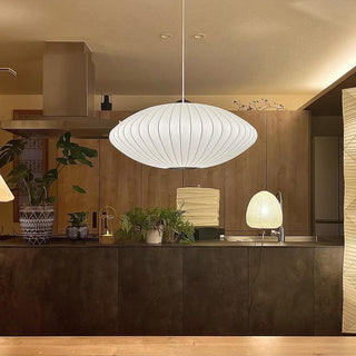 Nebula Lampe Suspendue en Soie de Mûrier Boule