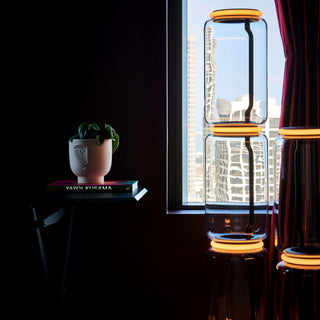 Cyrilys Lampadaire en Bambou Et Verre
