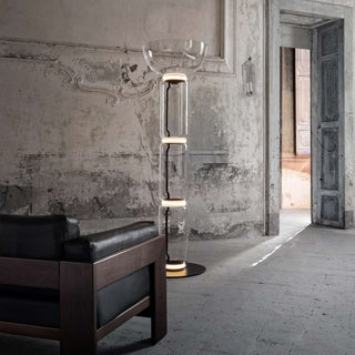 Cyrilys Lampadaire en Bambou Et Verre