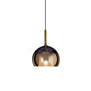 Lustra Suspension en Verre Fumé Rond