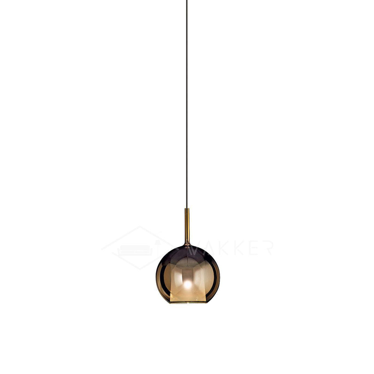 Meliora Suspension en Verre Fumé Rond