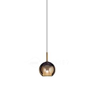 Lustra Suspension en Verre Fumé Rond