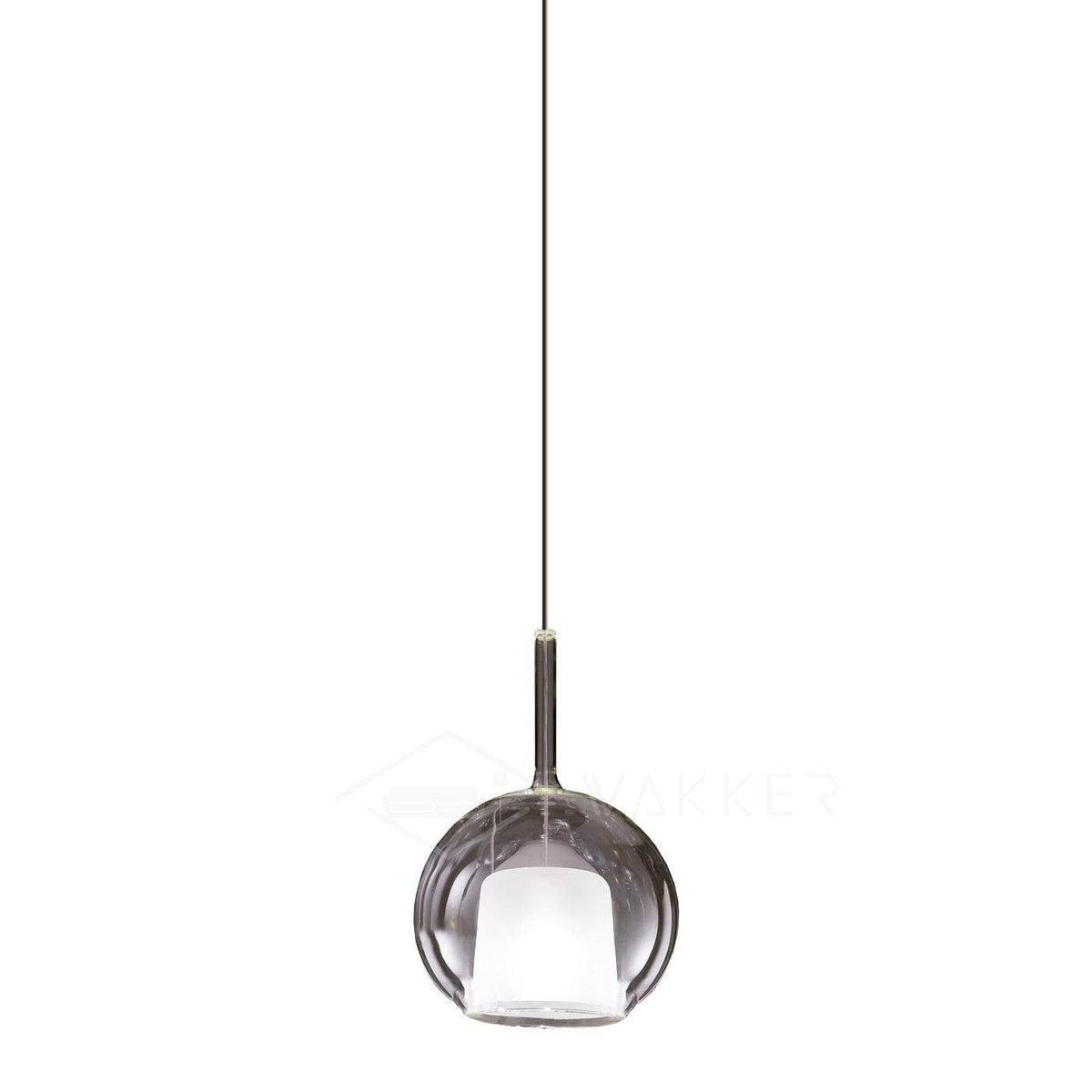 Meliora Suspension en Verre Fumé Rond