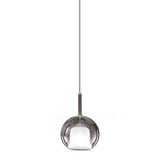Lustra Suspension en Verre Fumé Rond
