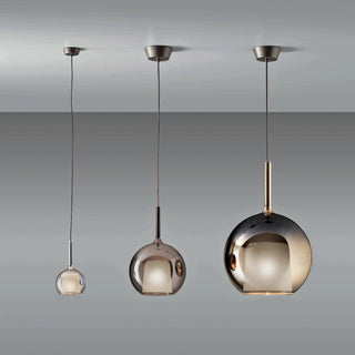 Lustra Suspension en Verre Fumé Rond