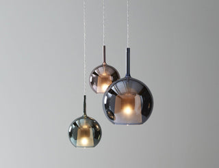 Lustra Suspension en Verre Fumé Rond