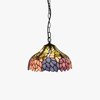 Tiffany Vintage Suspension Fleur Tachée Verre Chambre À Coucher