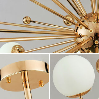 Valentina Feu d'Artifice LED Lustre Or Métal Salon/Chambre à Coucher