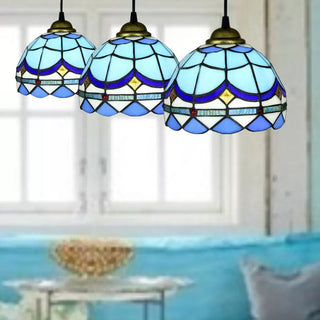 Tiffany Rétro LED Suspension Métal Verre Salle À Manger/Salon