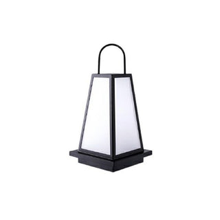 Ray Lampe Extérieure au Sol Pierre Moderne, Métal/Résine, Gris, Jardin