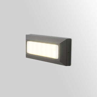 Ray Éclairage Escalier Extérieur Rectangulair Simple, Métal/Acrylique, Noir/Gris, Escalier