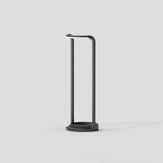 Ray Lampadaire Linéaire Minimaliste, Métal/Acrylique, Noir, Extérieur