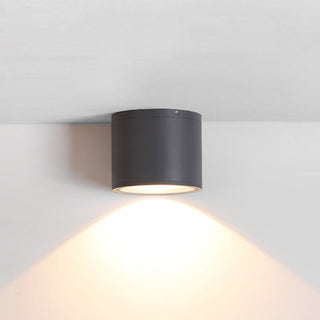 Ray Plafonnier Cylindre Moderne, Métal/Verre, Noir, Extérieur