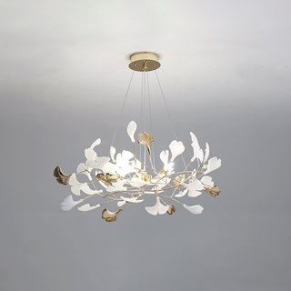 Tirex Suspension Feuille/Multi Moderne Métal/Céramique Doré/Blanc Salon-Luire