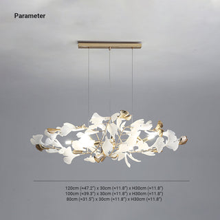 Tirex Suspension Feuille/Multi Moderne Métal/Céramique Doré/Blanc Salon-Luire