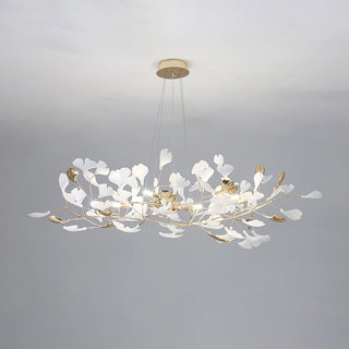 Tirex Suspension Feuille/Multi Moderne Métal/Céramique Doré/Blanc Salon-Luire
