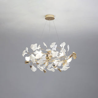 Tirex Suspension Feuille/Multi Moderne Métal/Céramique Doré/Blanc Salon-Luire