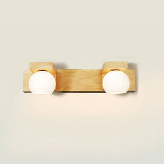 Muto Applique Murale Linéaire Moderen, Bois/Verre, Bûche, Salle de Bain