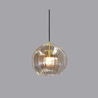 Eronix Suspension Bulle Nordique Verre Transparent/Doré Salon/Chambre-Luire