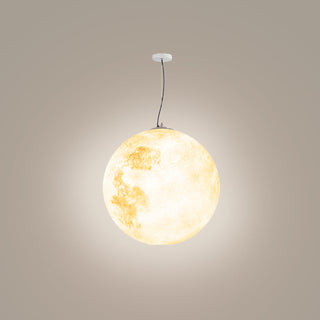 Aria Suspension Extérieure Globe Moderne, Métal/Résine, Or, Jardin